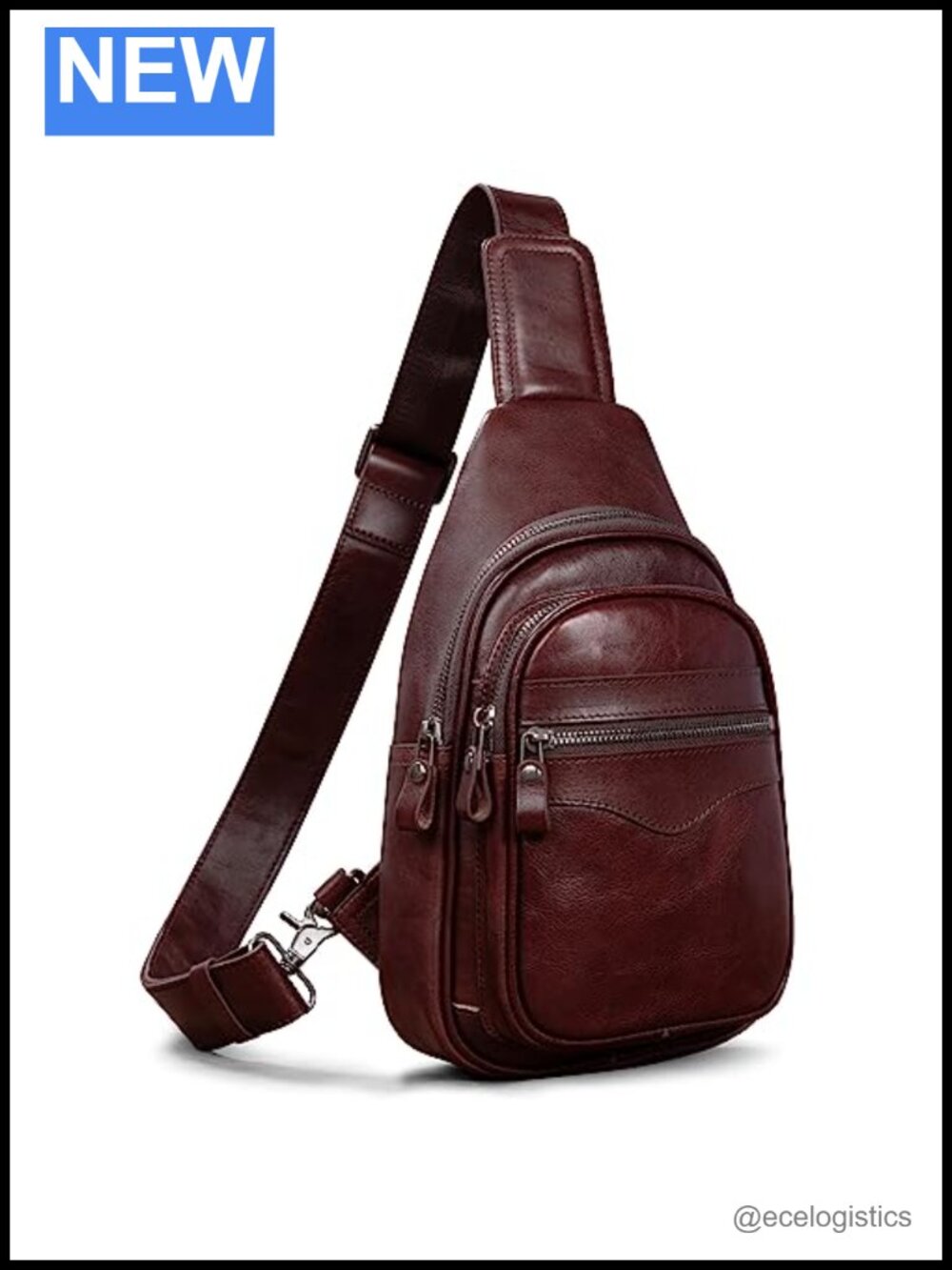 Genuine Leather Sling Bag Crossbody Shoulder Purse for Men Women